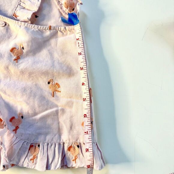 NWT Stella McCartney Kids two-piece outfit, flamingo embroidered in lavender and - Picture 15 of 16